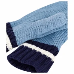 Moufles Maille Côtelée | Bleu