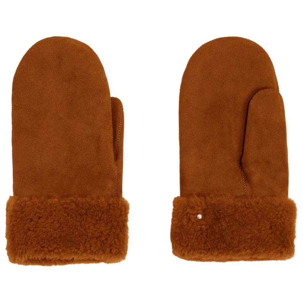 Moufles Peau Lainée Mérinos | Marron