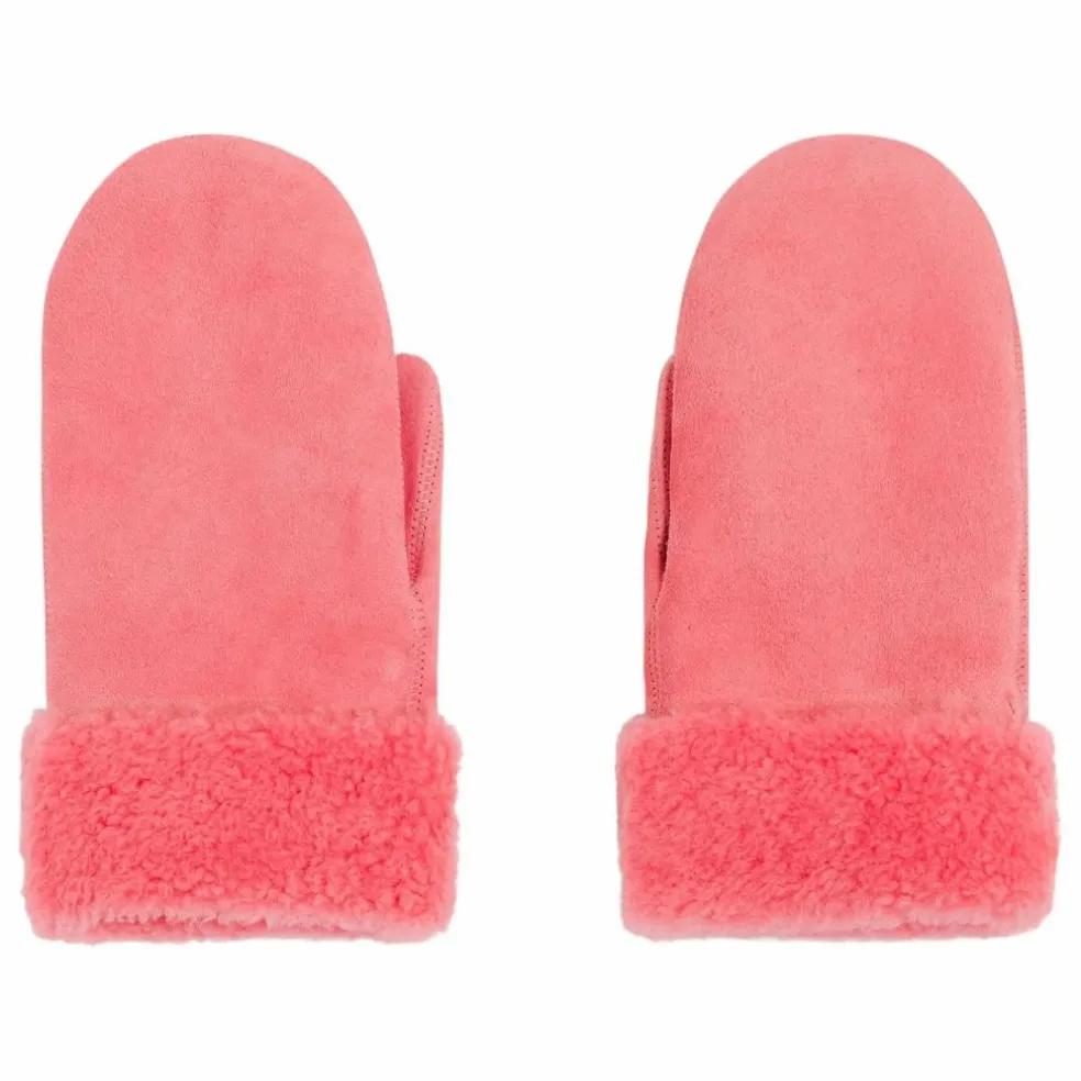Moufles Peau Lainée Mérinos | Rose