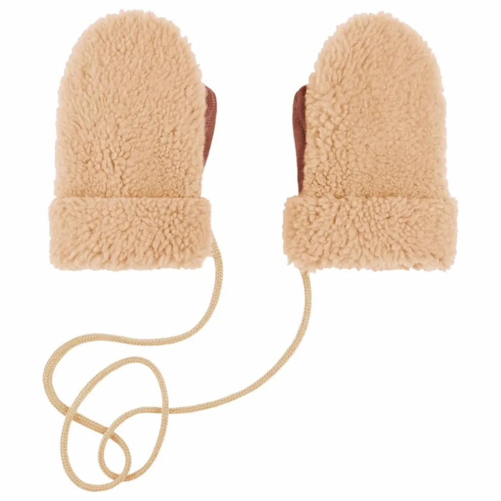 Moufles Teddy Peau Lainée Mérinos - Collection Enfant | Beige