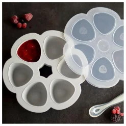 Moule multiportions en silicone - 6x90 ml | Gris clair
