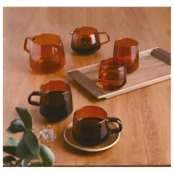 Mug Sépia en verre | Ambre