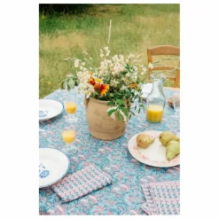 Nappe Carla en coton bio | Bleu