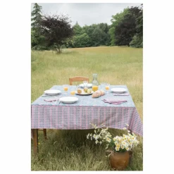 Nappe Carla en coton bio | Bleu