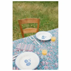 Nappe Carla en coton bio | Bleu