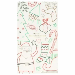 Nappe de Noël à colorier