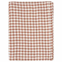Nappe en lin lavé vichy | Brique