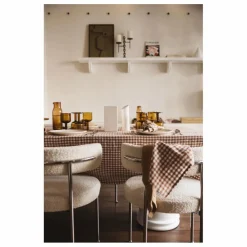 Nappe en lin lavé vichy | Brique