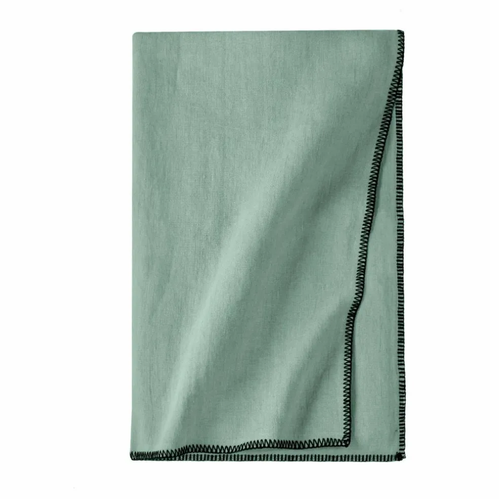 Nappe en Lin lavé-surfilée | Sauge