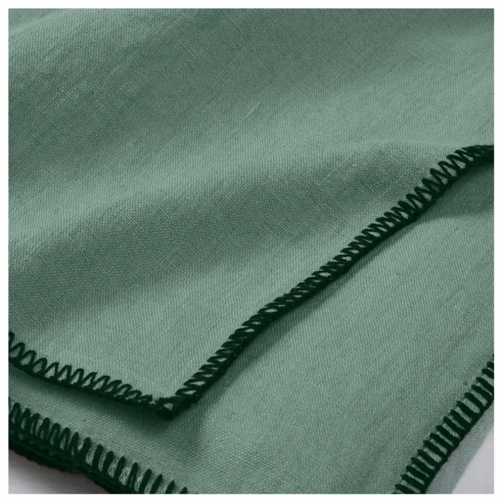 Nappe en Lin lavé-surfilée | Sauge