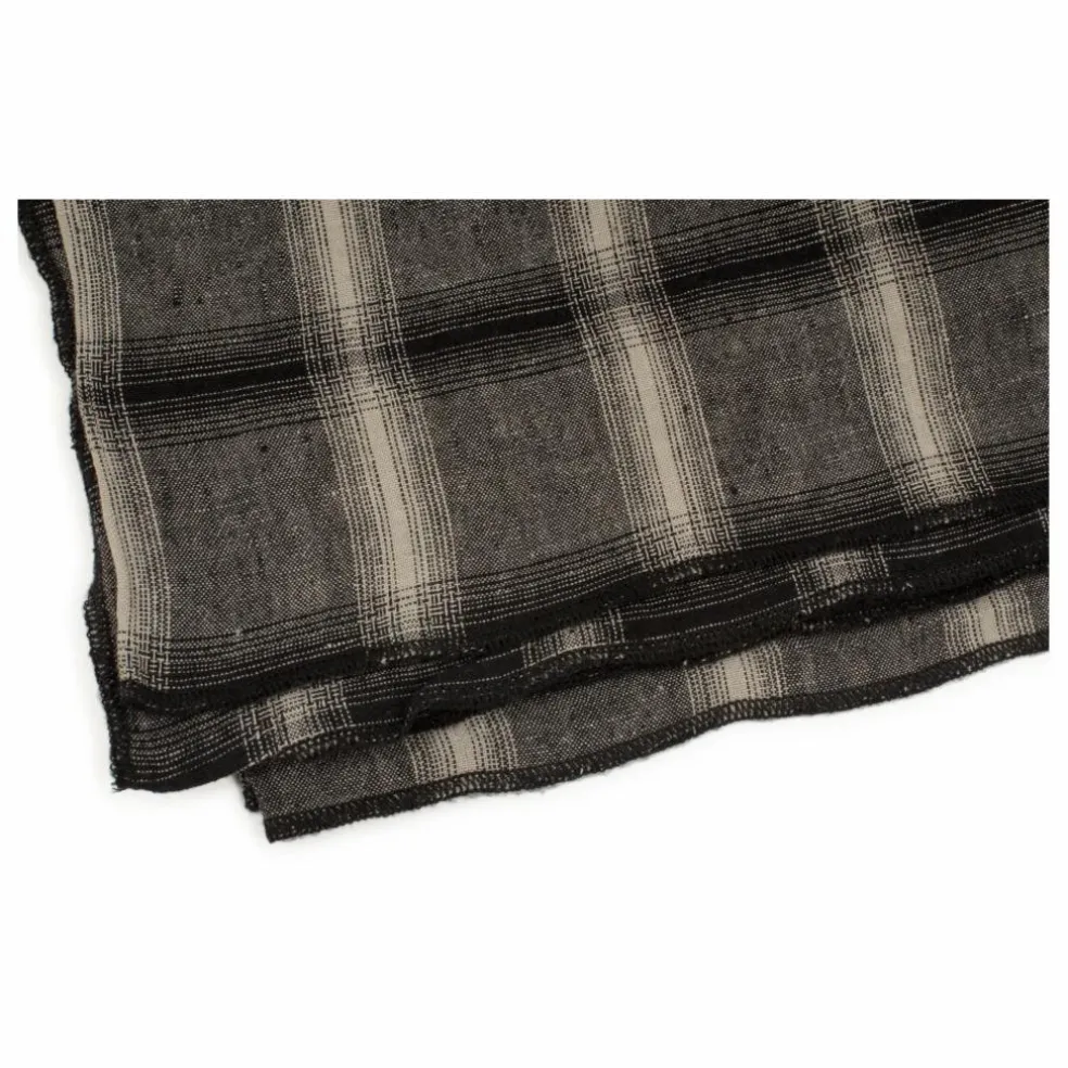Nappe Highlands à carreaux en lin lavé | Gris foncé
