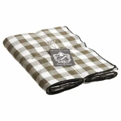 Nappe rectangulaire Bourdon noir toile mimi | Vichy Kaki