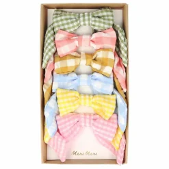 Nœuds vichy pour les cheveux - Set de 6
