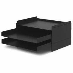Organiseur de bureau en métal | Noir