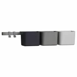 Organiseurs - Set de 3 et 1 support mural | Gris