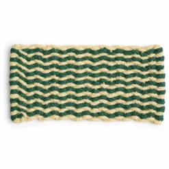 Paillasson Coco Stripe Wave | Vert foncé