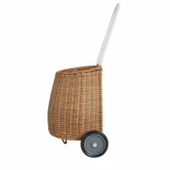 Panier à roulettes adulte en rotin Luggy