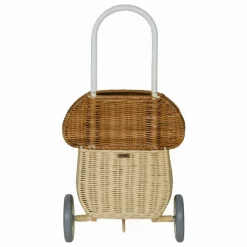 Panier à roulettes en rotin Champignon