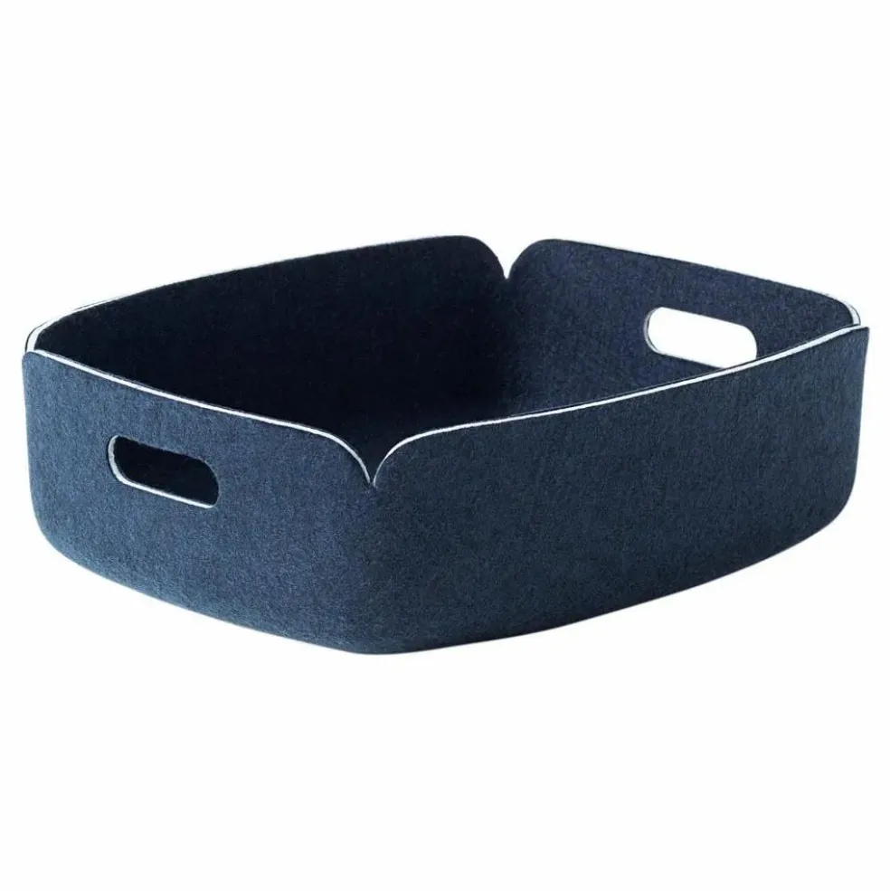 Panier de rangement bas Restore | Bleu nuit