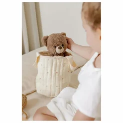 Panier de rangement Ribbon en coton bio | Ecru
