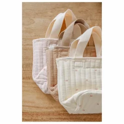 Panier de rangement Ribbon en coton bio | Ecru