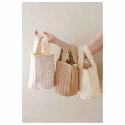 Panier de rangement Rosewater en coton bio | Rose pâle