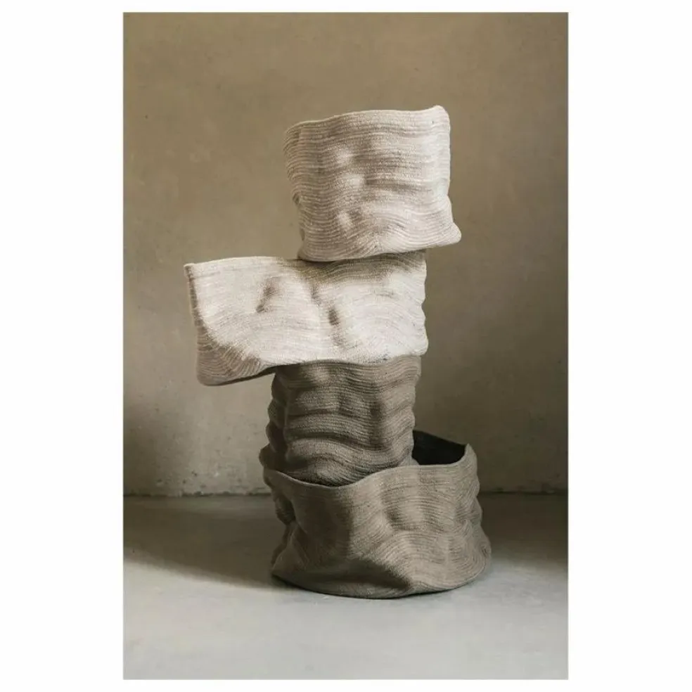 Panier de rangement Stonewashed | Ecru