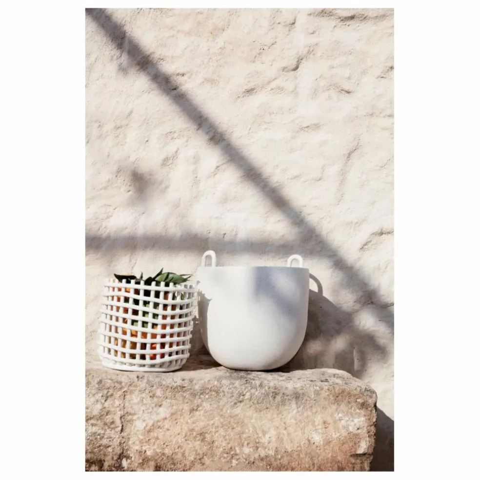 Panier en céramique | Blanc