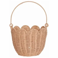 Panier en rotin Petal | Rose pêche