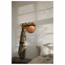 Panier mural en rotin - set de 2