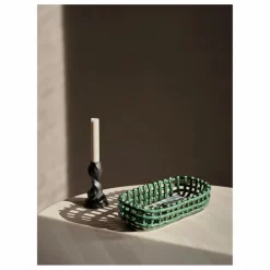 Panier ovale Ceramic | Vert émeraude
