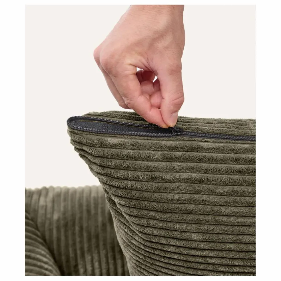 Panier pour chien en velours côtelé Snozy | Vert