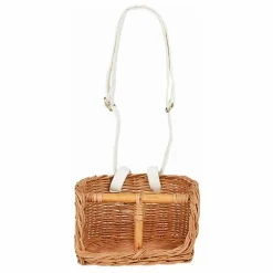 Panier vélo pour poupée en rotin