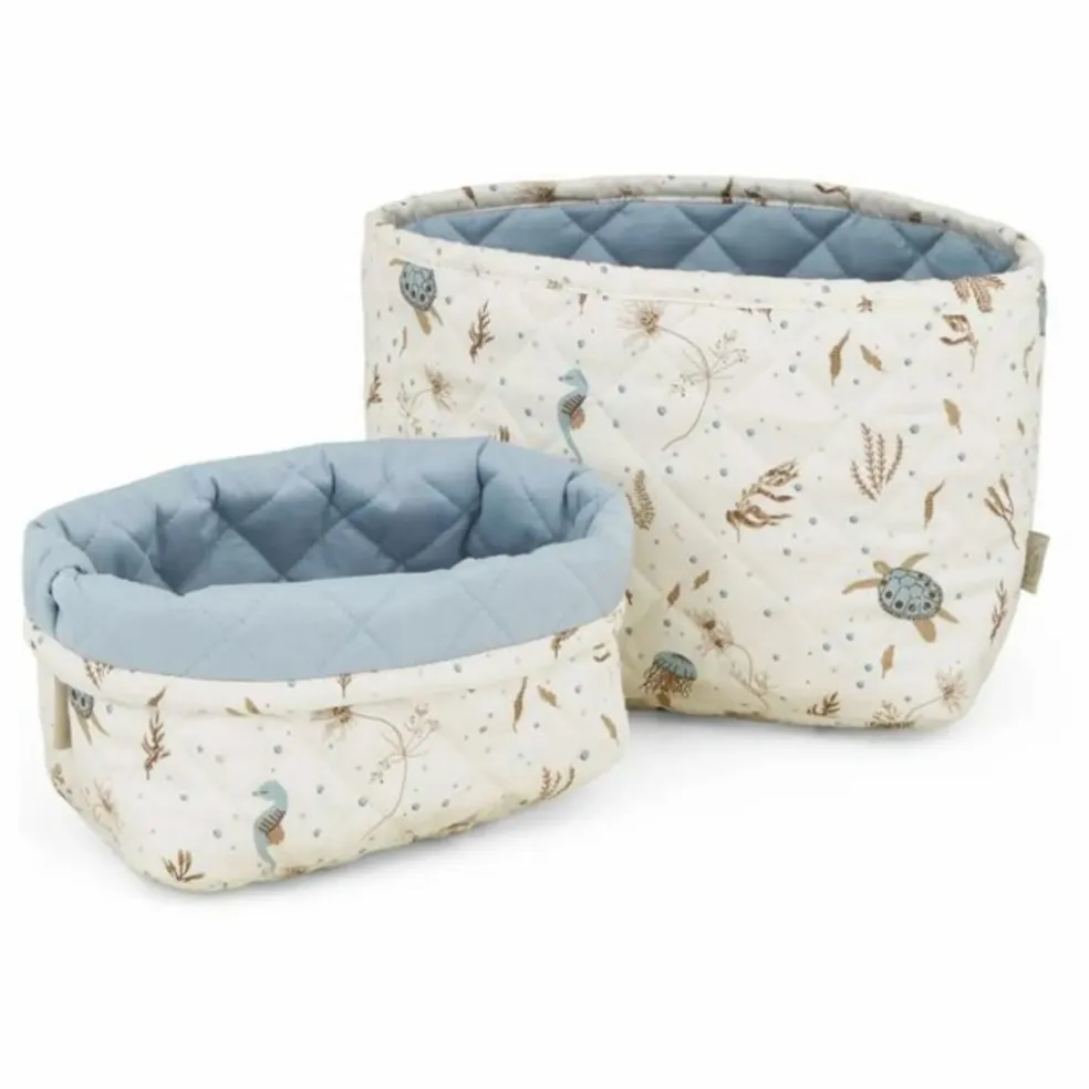 Paniers de rangement Sea Garden - Set 2 | Bleu
