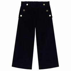 Pantalon à Pont Velous Côtelé | Bleu nuit
