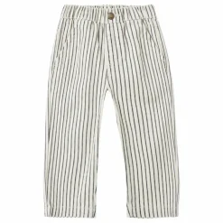 Pantalon Baggy Rayures | Ecru