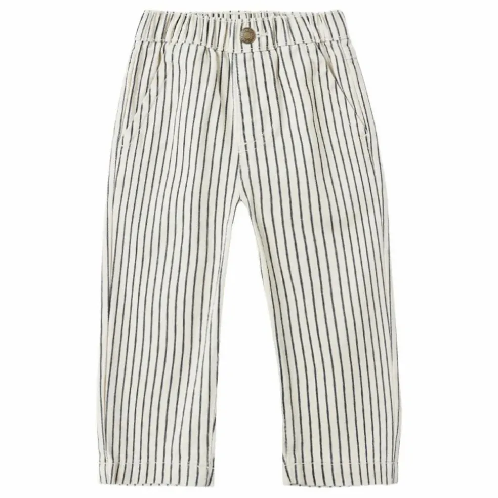 Pantalon Baggy Rayures | Ecru