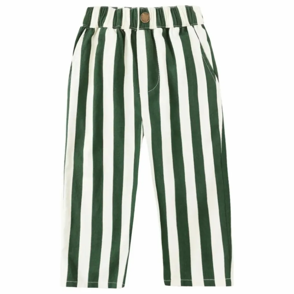 Pantalon Baggy Rayures | Vert