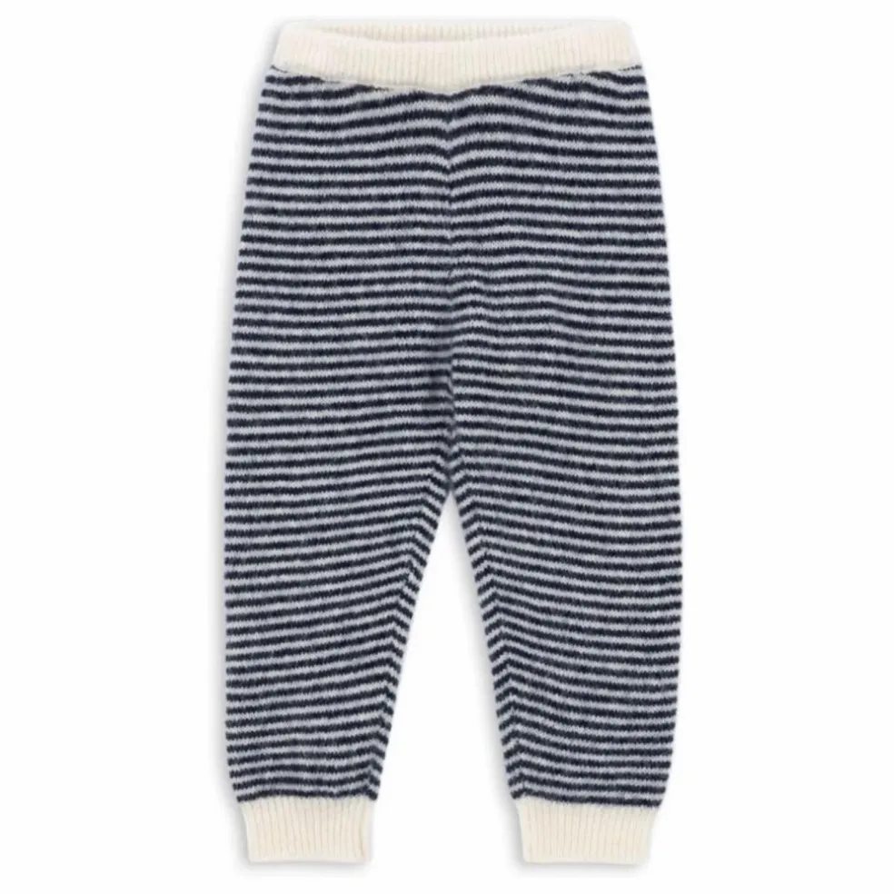 Pantalon Berle Rayé Laine | Bleu