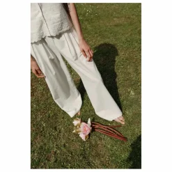 Pantalon Bohème Brodé | Blanc