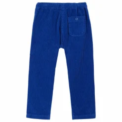 Pantalon Boutons Velours Côtelé | Bleu roi