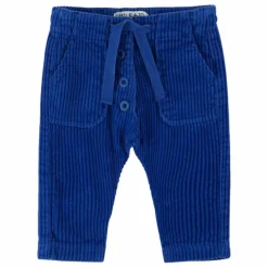 Pantalon Boutons Velours Côtelé | Bleu roi