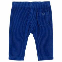 Pantalon Boutons Velours Côtelé | Bleu roi