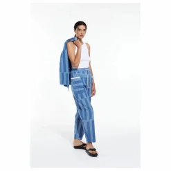 Pantalon Brando Lueur Seersucker | Bleu