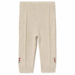 Pantalon Brodé Maille | Beige
