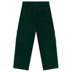 Pantalon Cargo Velours Côtelé Coton Bio | Vert sapin