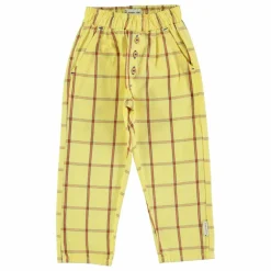 Pantalon Carreaux | Jaune pâle