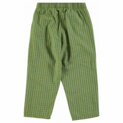 Pantalon Carreaux Coton Bio | Vert
