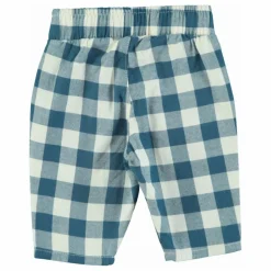 Pantalon Carreaux Coton Bio | Bleu
