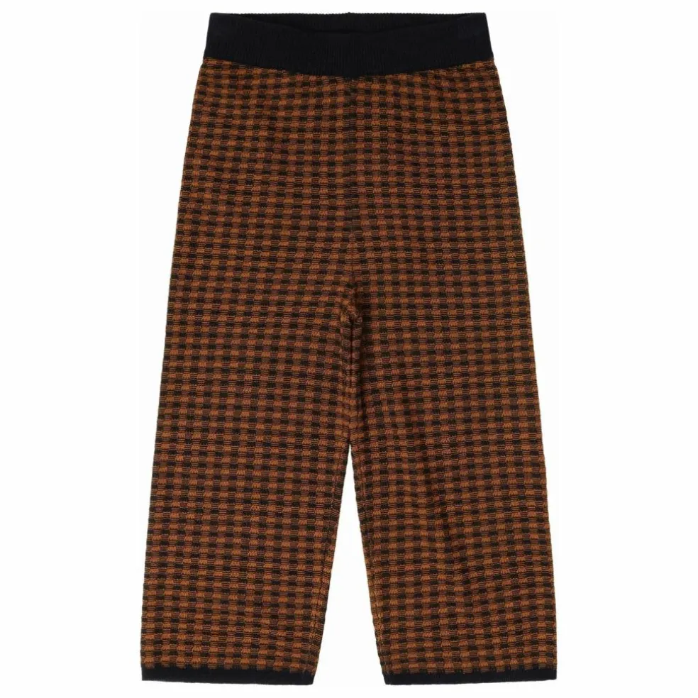 Pantalon Carreaux Laine de Mérinos | Bleu marine
